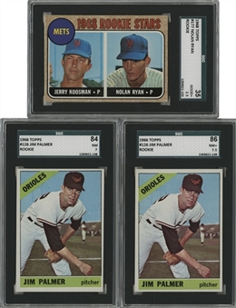 1966-1968 Topps Hall of Famers Rookie Cards SGC-Graded Trio (3)